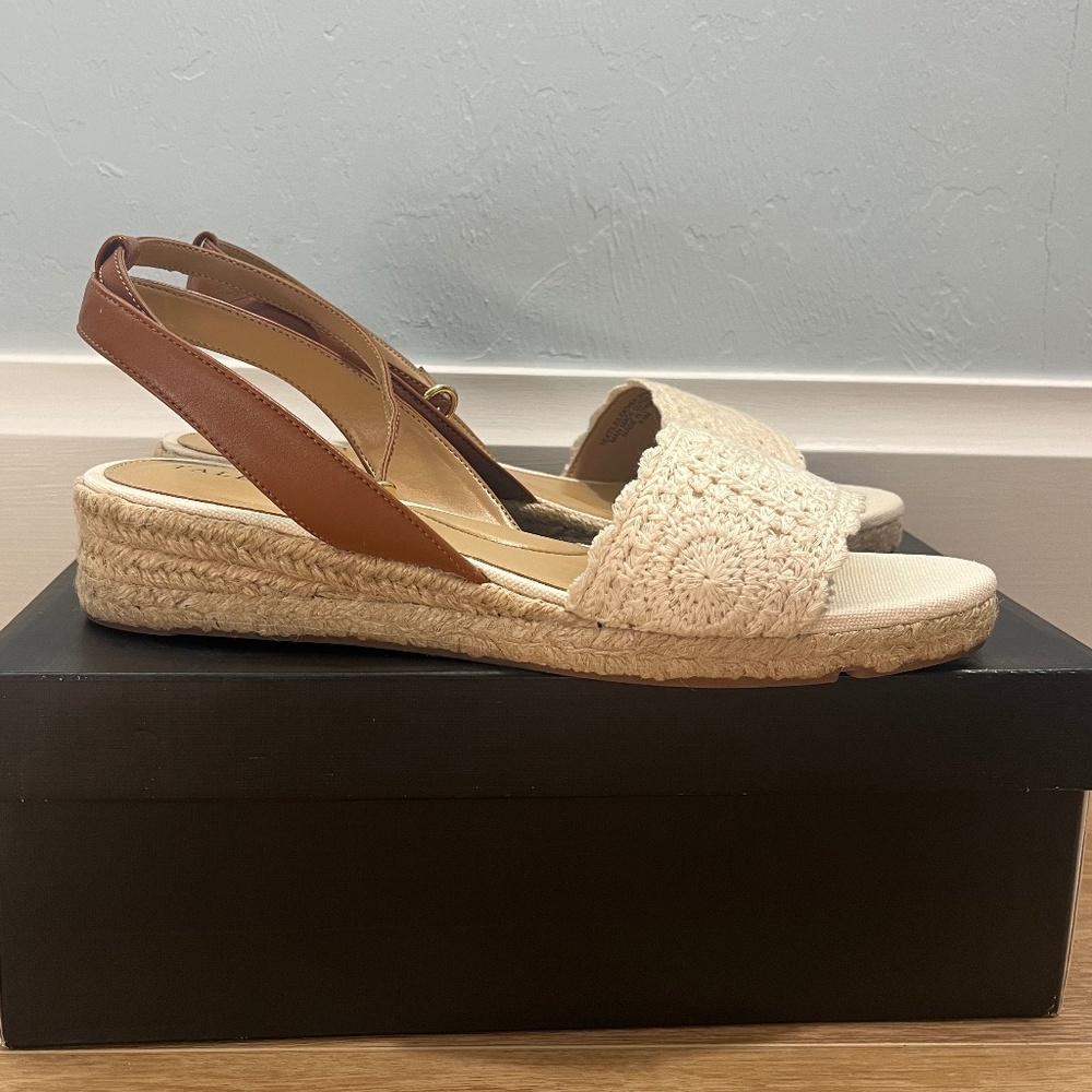 Talbots Pamela Crochet Wedge Sandals